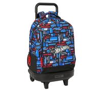 Safta Sac à dos à roulettes Hot Wheels 45 cm Bleu Enfants
