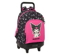 Safta Sac à dos à roulettes Kuromi 45 cm amovible et compact Enfants Noir