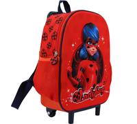 Sac À Dos À Roulettes Fille 3d Miraculous Ladybug - Trolley Pratique Rouge TU