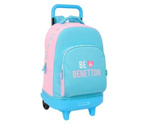 Sac À Dos À Roulettes Fille 45 Cm - Pvc Haute Qualité - Benetton Multicolore TU