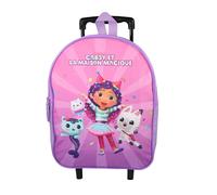 Bagtrotter - Gabby et La Maison Magique - Sac à Dos Scolaire à Roulettes - Violet - Fille - 1 Compartiment Zippé -...