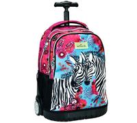 Sac à dos à roulettes - HALLMARK - Modèle ZEBRA - 48 CM - Trolley Haut de Gamme - Mixte Enfant
