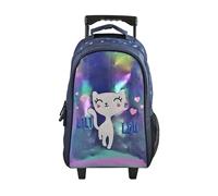 Sac À Dos À Roulettes Lili Lou Bleu TU