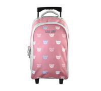 Bagtrotter - Sac à dos à roulettes Lili & Lou 41 cm - Gris/Rose - 2 comp. - Bretelles rembourrées