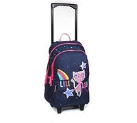 Sac à dos à roulettes Lililou Chat Bleu marine Bagtrotter