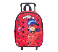Sac à dos à roulettes maternelle MIRACULOUS Ladybug 1 compartiment Rouge