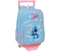 Safta Sac à dos à roulettes Stitch Happy 26 x 11 x 34 cm Bleu ciel Enfant