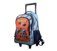 Sac À Dos À Roulettes Poivre Blanc Robots Orange TU