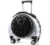 Sac à dos à roulettes pour animal domestique, sac à dos transparent multi-usages, sac à dos pour chat, grande capacité, sac de sortie portable pour petit chien