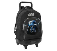 Star Wars Rebellion - Grand Sac à Dos à roulettes, Compact, Amovible, idéal pour Enfants de différents âges, Confortable et Polyvalent, qualité et résistance, 33 x 22 x 45 cm, Noir, M, Décontracté