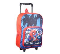 Bagtrotter - Sac à dos à roulettes 41 cm - Spider-Man Bleu - Maternelle - Bretelles et dos rembourrés - Bandes Réfléchissantes - Grand Rangement - Licence Officielle Marvel