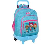 LOL SURPRISE DIVAS - Grand sac à dos à roulettes, compact, amovible, idéal pour les enfants de différents âges, confortable et polyvalent, qualité et résistance, 33 x 22 x 45 cm, couleur bleue, bleu,