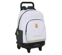 Safta Real Madrid 25/26 Wheeled Backpack 45 Cm Blanc Enfants