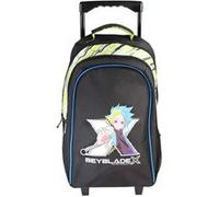 Sac à dos à roulettes scolaire Beyblade X 2 compartiments Noir Vert Noir