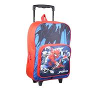 Bagtrotter - Sac à Dos à roulettes 41 cm - Spider-Man Bleu - Maternelle - Bretelles et Dos rembourrés - Bandes Réfléchissantes - Grand Rangement - Licence Officielle Marvel