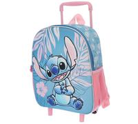 Sac à dos à roulettes Stitch Hawai Bleu 3D 32 CM Maternelle