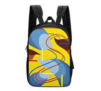 Sac À Dos Abstract Painting Line Cartable Léger Backpack Loisirs Sac D'École pour Randonnée Étudiant Scolaire