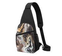 Sac à dos abstrait à texture d'encre marbrée imprimée - Sac à dos décontracté à bandoulière - Sac à bandoulière pour homme et femme, Noir , Taille unique, Sac à dos décontracté