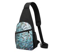 Sac à dos abstrait avec imprimé banc, sac à bandoulière décontracté, sac à bandoulière pour homme et femme, Noir , Taille unique, Sac à dos décontracté