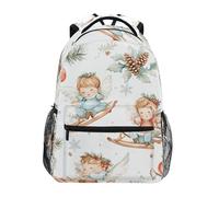 Sac À Dos Adorables Petits Anges Cartable Scolaire Unisexe Cartables Loisir Sac A Dos Scolaire pour Voyages Camping Travail
