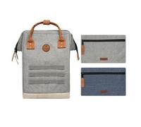 CABAIA - Sac à Dos Adventurer New York - Medium 18L - Déperlant - Compartiment Ordinateur Portable 13" - 2 Poches - Certifié Vegan - Sac Voyage, Affaires, École pour Homme et Femme - Noir