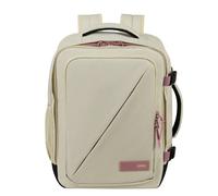 American Tourister Take2Cabin - Sac Cabine Ryanair/Wizz Air 30 x 20 x 40 cm, 26,5 L, 0,60 kg, Bagage à Main, Sac à Dos Avion S/M Sous le Siège, Sable/Mauve (Coconut Sand/Galatic Mauve)