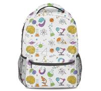 Sac à dos amusant imprimé mathématiques | Grande capacité | Motif géométrique de dessin animé | Sac à livres pour étudiants | Parfait pour les enfants et les adolescents, 05, L