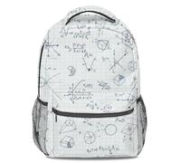Sac à dos amusant imprimé mathématiques | Grande capacité | Motif géométrique de dessin animé | Sac à livres pour étudiants | Parfait pour les enfants et les adolescents, 02, L