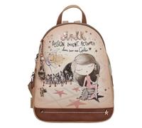 Anekke Sac à dos pour femme avec fermeture éclair, beige, beige, beige