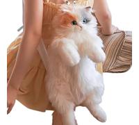 Sac À Dos Animal - Sac À Dos en Peluche - en Peluche | Sac Arrière en Forme De Chat 50 Cm | Jouet De en De Forme Calico en, pour Faire du Shopping, L'école Et Les V