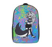 Sac à dos Animation Loona Helluva Boss, sac à bandoulière basique, sac à dos, cartable, sac à dos-XTYD1733 Noir