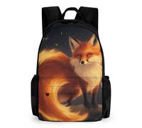 Sac à dos Anime Fox Art en polyester, antivol, multifonction, grande capacité, pour gym, randonnée, extérieur, avec bretelles réglables