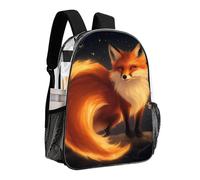 Sac à dos Anime Fox Art, transparent, multifonction, antivol, grande capacité, pour gym, randonnée, extérieur, fermetures éclair lisses