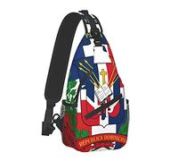 Sac à dos antivol à bandoulière avec drapeau de la République Dominicaine pour homme et femme, sac de sport durable réglable, cyclisme, voyage, randonnée, taille unique