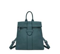 Sac à dos antivol en cuir grainé DORA Vert canard