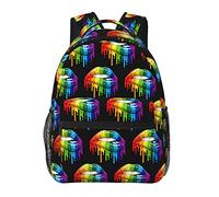 Sac à dos antivol polyvalent grande capacité sac à bandoulière Gay homosexuel lesbienne arc-en-ciel lèvres fierté Art voyage randonnée et camping sac à dos avec fermetures éclair lisses