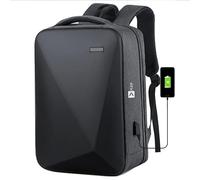 Sac à dos antivol pour ordinateur portable 16" avec interface de chargement USB, serrure intégrée, sac à dos étanche pour ordinateur universitaire, garçons et filles, noir avec fermetures éclair