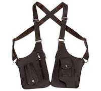 Sac à dos antivol - Sac à bandoulière en cuir PU | Sacs antivol pour homme | Sac de transport à double épaule | Sangle sous les bras Étui de téléphone pour la randonnée et l'aventure en plein air