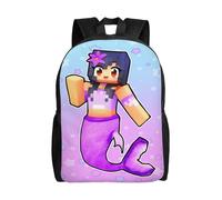 Sac à dos Aphmau pour école primaire, collège, grande capacité, sac à bandoulière, sac à dos décontracté, sac pour ordinateur portable, pour garçons et filles - XTYD3538 Noir
