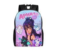 Sac à dos Aphmau pour école primaire, collège, grande capacité, sac à bandoulière, sac à dos décontracté, sac pour ordinateur portable, pour garçons et filles - XTYD3109 Noir