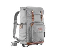 Sac à dos appareil photo - mantona - Luis - nylon - cuir - gris