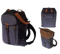 SAC À DOS ARRIÈRE BASIL MILES DAYPACK NOIR/GRIS IMPERMÉAB.17 - 17665 -