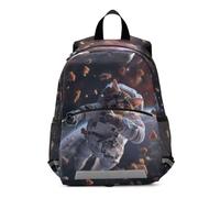 Sac à dos astronaute tigre tigré naviguant à travers l'espace pour enfants - Sac à dos pour enfants - Sac à dos pour garçons et filles - Sac de voyage pour crèche maternelle