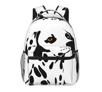 Sac à dos avec bandoulière réglable pour ordinateur portable Motif dalmatien, Noir , Taille unique
