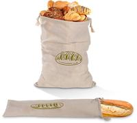 Sac à Dos avec Cordon, 2 Sacs Coton Réutilisables, Idéal pour Stockage Alimentaire à Domicile, Cadeau Boulanger