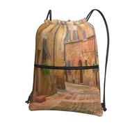 Sac à dos avec cordon de serrage imprimé planche de surf imprimé résistant à l'eau Sac à dos décontracté sport gym voyage pour homme femme, Rue à Majorque Espagne Door Road, One Size, Sac à dos