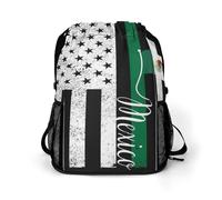 Sac à dos avec cordon de serrage, motif drapeau mexicain américain, drapeau des États-Unis, sac de sport, sac de sport, sac à dos, poches résistantes à l'eau, pour femmes et hommes