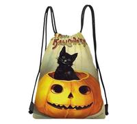 Sac à dos avec cordon de serrage, sac à friandises | Sac à dos d'Halloween avec cordon de serrage 33 x 40 cm Sac de plage étanche pour filles, garçons, fournitures de salle de sport