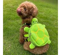 Sac à dos avec harnais pour chien - Sac à dos respirant en forme de tortue pour chiens, distributeur de sacs à déjections canines, sac à goûter pour animal de compagnie, entraînement en plein air,