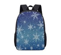 Sac à dos avec imprimé flocon de neige de rêve de 43,2 cm - Esthétique - Scène d'hiver - Sac d'école pour enfants et adolescents, 01, L, Minimaliste